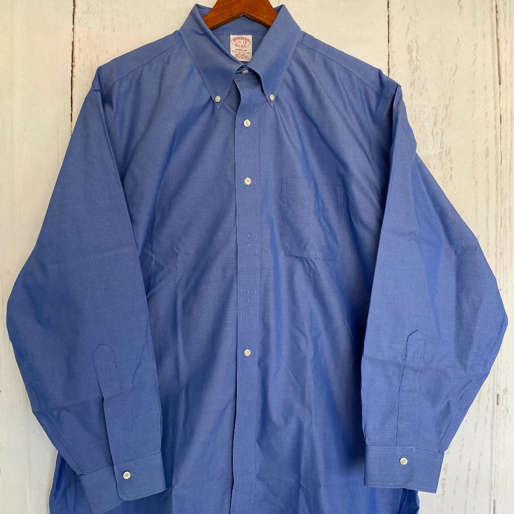 BROOKS BROTHERS Milano Blue Button Down